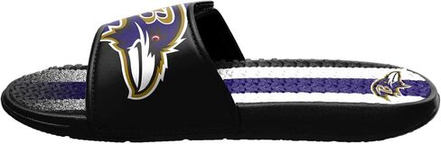 FOCO Baltimore Ravens NFL Mens Team Stripe Gel Slide - M in Kuwait