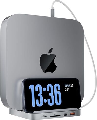 uni Mac Mini Dock, 5-in-1 Hub Stand 10Gbps Super Fast SSD Enclosure[Aluminum Vertical], USB 3.2 USB-C & USB-A, Micro SD & SD Card Reader Compatible with M.2 NVMe/SATA(Not Included) in Saudi Arabia