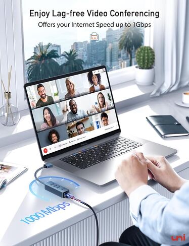 محول USB إلى إيثرنت يوني، محور USB 3.0 مع إيثرنت RJ45 بسرعة 100/1000 ميجابت في الثانية in Kuwait