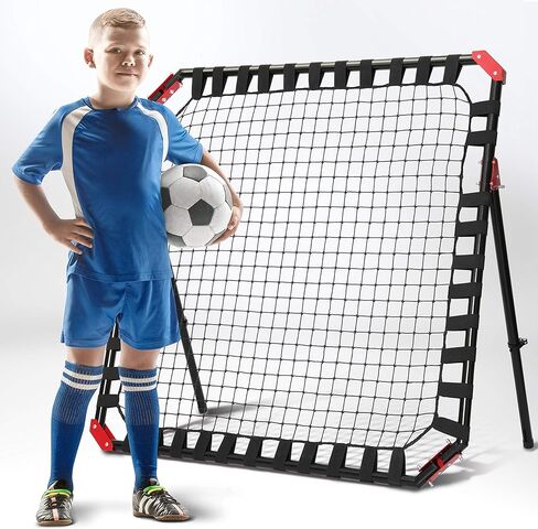 Soccer Rebounder - هدايا وأدوات مساعدة ومعدات تدريب كرة القدم للأطفال والمراهقين | شبكة ارتداد محمولة للركل الخلفي، مدرب مهارات لتمارين الفريق والتمرين الفردي in Kuwait