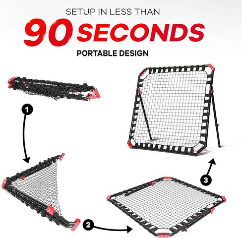 Soccer Rebounder - هدايا وأدوات مساعدة ومعدات تدريب كرة القدم للأطفال والمراهقين | شبكة ارتداد محمولة للركل الخلفي، مدرب مهارات لتمارين الفريق والتمرين الفردي in Kuwait