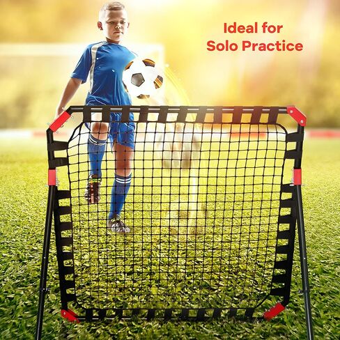Soccer Rebounder - هدايا وأدوات مساعدة ومعدات تدريب كرة القدم للأطفال والمراهقين | شبكة ارتداد محمولة للركل الخلفي، مدرب مهارات لتمارين الفريق والتمرين الفردي in Kuwait