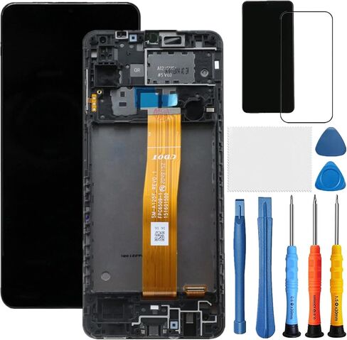 استبدال شاشة Samsung A12 مع إطار لهاتف Samsung Galaxy A12 a125u1 s127dl a125a a125w a125m a125f شاشة LCD تعمل باللمس مع أدوات 6.5 بوصة أسود in Saudi Arabia
