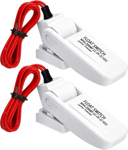 2 Pcs Automatic Boat Bilge Pump Float Switch, 12v 24v 32v Bilge Float Switch Moisture Tight Seals for Automatic Electric Water Pump Accessories Ignition Protected Mercury in Saudi Arabia