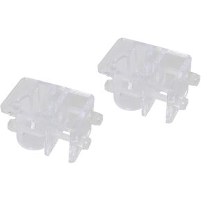 2PCS Fish Tank Stabilizer Acrylic Inlet and Outlet Pipe Holder Aperture 22mm White Transparent Hose Holder Aquarium Filter Holder for Clamping 5-15mm Thick Glass