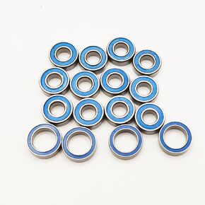 Ball Bearing Set 16pcs Chrome Steel Rubber Seals for 1/10 Tamiya TT-02B Upgrade Parts