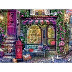 Buffalo Games - Aimee Stewart - Love Letters Chocolate Shoppe - 1000 Piece Jigsaw Puzzle for Adults - Challenging Puzzle Perfect for Game Nights - Finished Size is 26.75 x 19.75