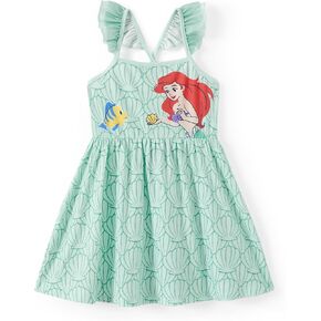 Disney Minnie Mouse Girls Dress Ruffle Sleeve Stripe Toddler Sundress 2-6 Years
