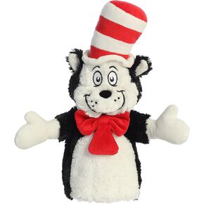 Aurora® Whimsical Dr. Seuss™ Cat in The Hat Hand Puppet Stuffed Animal - Magical Storytelling - Literary Inspiration - Multicolor 14 Inches