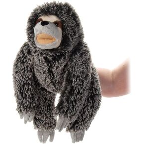 The Petting zoo sloth hand puppet plushie plushie ، هدايا للأطفال ، وحيوانات الدمية ، والدمى التفاعلية الفعلية ،