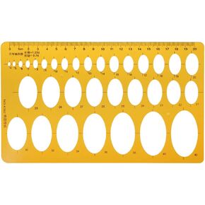 Geometric Oval Drawings Templates Stencils Plastic Measuring Template Rulers Clear Ellipses Drafting Templates Student Measuring Tool