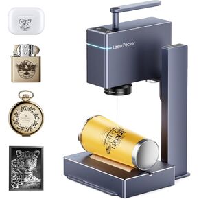 LaserPecker LP3 Entrared Laser Engraver for Metal & Plastic ، 1064nm نقش عالي السرعة (48000 مم/دقيقة) ، وحدة دوارة 360 درجة ، وضع علامات على علامات تجارية صغيرة للأعمال التجارية الصغيرة والمجوهرات