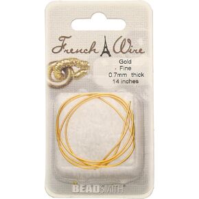 The Beadsmith French Wire – Silver Color – Size Medium (.9mm Diameter) – 14 Inches, Bullion, Gimp – Use to Conceal Beading Wire Next to Crimps and Clasps in Kuwait