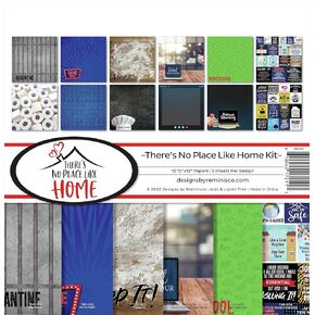 Reminisce There's No Place Like Home Scrapbook Collection Kit Paper Crafts, Multi Color Palette, 12x12 inches