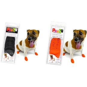 PawZ Dog Boots X-Small | 24 Booties Orange and Black