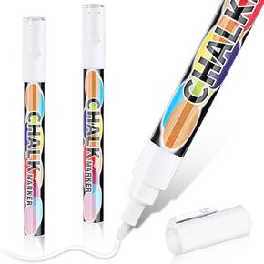 2 PCS Metal Metal Paint Pain قابلة للغسل قابلة للإزالة ، علامة صناعية ذات علامات صناعية ، قلم طلاء رطب ، قلم طلاء سيارات أبيض للبناء ، التصنيع ، لحام ، Pipefitter