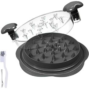 Chicken Shredder Tool, Anti-Slip Handle, Diamond Design, BPA-Free, Black, Meat Shredder, Dishwasher Safe