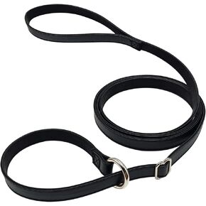 Wyuze Slize Lead Leather Dog Leash 6 أقدام و 5/8 "مقود جلدي ناعم ولياقة عريض ، وقيادة تدريب بدون دخول للكلاب الصغيرة المتوسطة