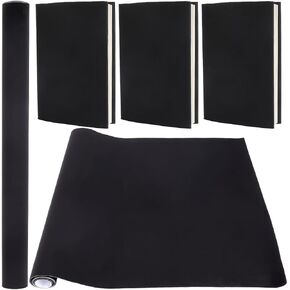 CRASPIRE 43x16.5 Self Adhesive Book Cloth Suede for Book Binding Black Fabric Surface Paper Backed Bookcover Books Album Scrapbooking Archival DIY Covering Protector Bookcloth Supplies