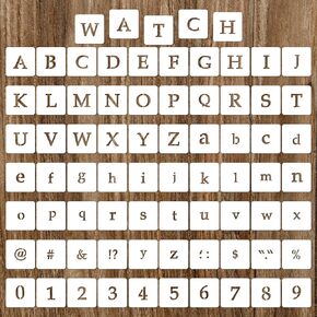 1 Inch Letter and Number Stencils, 70 Pack Reusable Plastic Templates Alphabet Spray Paint Stencils for Chalkboard, Wall Art, Fabric, Wood Signs, Rock, Signage, Door Porch, DIY Art Projects