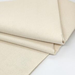 Cotton Muslin Fabric 63" x 2 Yards Natural Unbleached Linen Needlework Light Weight Fabric for Sewing Material Crafting Projects Curtains Embroidery Backgrounds