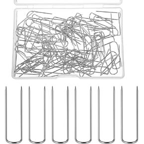 ouligay 100 pcs u دبابيس الخياطة على شكل دبابيس شوكة دبابيس مزدوجة دبابيس دبابيس النسيج متعددة الأغراض لخياطة لخياطة المجوهر