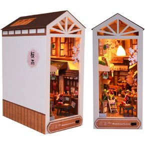 Kisoy Miniature DIY House Kit و Wooden DIY Dollhouse مع أثاث للمراهقين والبالغين ، لعبة Dollhouse اليدوية مع الأثاث والضوء لعيد الميلاد/عيد الميلاد (زقاق صغير بعد المطر)