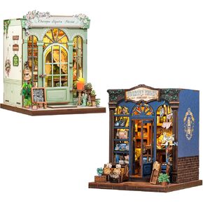 KuteBee Book Nook Kit - DIY Miniature House Dollhouse Kit للبالغين والمراهقين ، BookNook Tiny House Bookshelf Decord الأبعاد الخشبية ، الهدايا للعائلة ، الأصدقاء