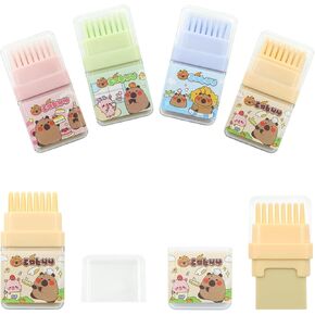 4 أجهزة كمبيوتر لطيفة ممحاة Capybara ، مطاط Capybara Capybara لطيف ، Capybara Eraser مع فرشاة للطلاب قرطاسية المكاتب المدرسية للطلاب