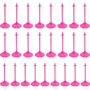 SOTOGO 25 Pieces Doll Stands Display Holders Mini Display Stands Dolls Support Frame Toy Doll Accessories Prop up 11 to 13 Inch Dolls and Action Figures, White