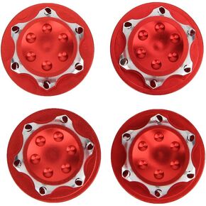 RC Wheel Hub Cover Cover ، 4pcs 17mm Aluminoy Aluminium Asporip Hub Hub Wheel Assories مناسبة ل 1/8 RC Off-Road Most
