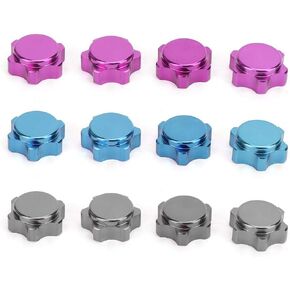 TBEST RC HUB NUB ، 4pcs 17mm Aluminium Aluminium RC Car Wheel Hub Nut anti-dust Hub Nut for Hsp94762 94886 1/8 RC Car (Black) RC