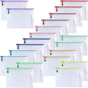 Oaimyy-3 "× 5" -20 PCS-MESH BACK BACK ، حقائب حقائب السوستة أكياس الثمانية لتنظيمها ، اللوازم المكتبية ، التخزين المنزلي ، السفر مستحضرات التجميل ، اللون المتنوع