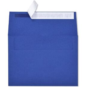 Self Seal A7 Envelopes 50 Pack - 5-1/4 x 7-1/4 Inches Blank Blue Invitation Envelopes for Cards, Letters, Events & Professional Mailing (Secure Closure)
