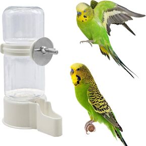 Pet Bird Water Feeder Automatic Pet Bird 140ml موزع مياه للقفص ، موزع المياه الطنان ، للببغاء Budgie Cockatiel Lovebirds Canary Finch