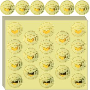 360 PCS GRART ملصقات التخرج من ملصقات التخرج المعدنية أختام رقائق الذهب 1.18 بوصة شارات قبعة التخرج لمدرسة شهادات شهادات شهادات التخرج (أسلوب الخريج)