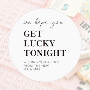 120 Pcs Wedding Lotto Ticket Stickers Sets 'we Hope You Get Lucky Tonight' Messages Lottery Ticket Stickers for Bachelor Bachelorette Wedding Lucky Draw Bridal Gifts Party Favors