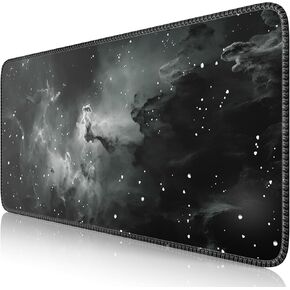 لوحة الماوس الأسود للألعاب السوداء ، XXL Garge Gaming Mousepad ، حصيرة فأر Big Rubber Base مع حواف مخيط ، وسادة مكتب لوحة المفاتيح للعمل ، واللعبة ، والمكتب ، والمنزل (Star Rock) in Kuwait