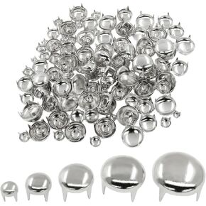 Moicstiy 200 PCS Gold Nailhead Rovets Rivets ، proces proces proces metal punk spikes for diy line و clothing و bag (4/6/8/10/12 mm)