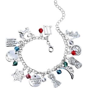 Blingsoul Disc Charm Bracelets for Womens - Outlendr Merchandise Adjustable Bracelet Jewelry for Women