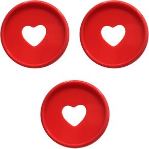 33pcs Expansion Binder Rings Disc 1.1 Inches Plastic Discbound Discs Planner Discbound Notebook Accessories(Red Heart,1.1inch/28mm 33pcs)