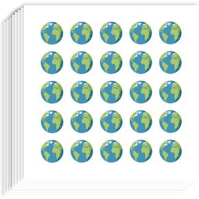 ملصقات مخطط الأرض 500pcs ، 0.5 × 0.49 بوصة ، ملصقات ورق قصاصات الكوكب ، ملصقات الأرض ، ملصقات الأرض لخلاص مخطط التقويم DIY DIY Decor Decor Decor