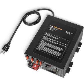 55A RV Power Converter 110VAC to 12VDC, 55 Amp RV Power Converter Battery Charger Replacement, Lithium Compatible, Fully Adjustable Output from 13V to 16.5V