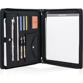 محفظة للرجال ، padfolio ، محفظة ، مجلدات الأعمال ، مجلد المحفظة ، موثق PU Leather ، دفتر محفظة ، هدية للمحامين/مكبرات الإنترنت ، الأسود