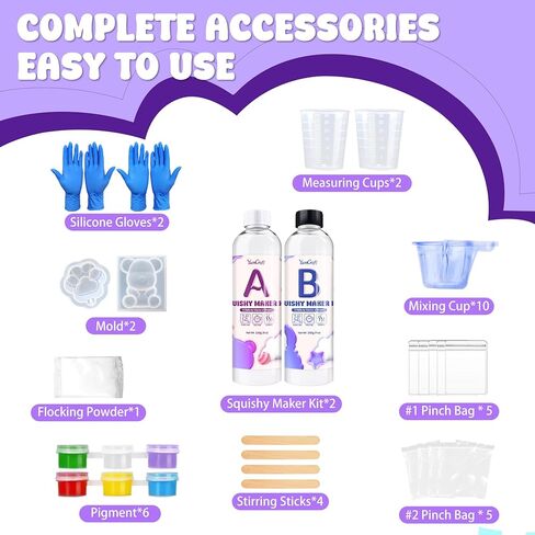 Liquid Silicone for Squishy Maker, 18oz Silicone Rubber for Making Taba Squishy, 2 Part Liquid Silicone for Taba Squishy, Super Soft DIY Decompression Gift, Custom Cat Paws + Flocking, Fast Cure in Kuwait