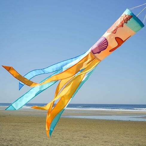 في Breeze Seashell Windsock بحجم 40 بوصة ، Windsock الشاطئ الخارجي ، 5196 in Kuwait