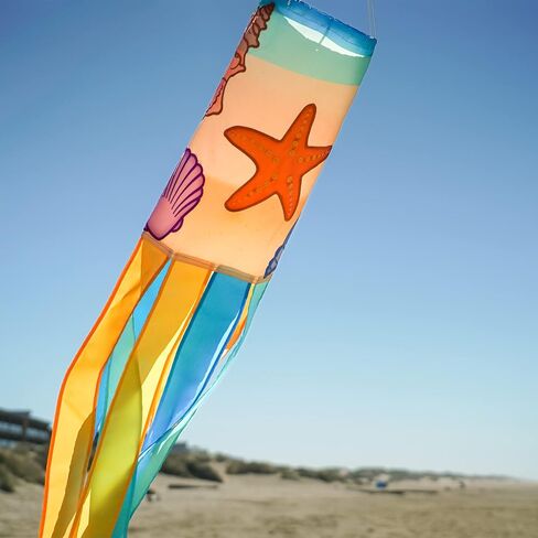 في Breeze Seashell Windsock بحجم 40 بوصة ، Windsock الشاطئ الخارجي ، 5196 in Kuwait