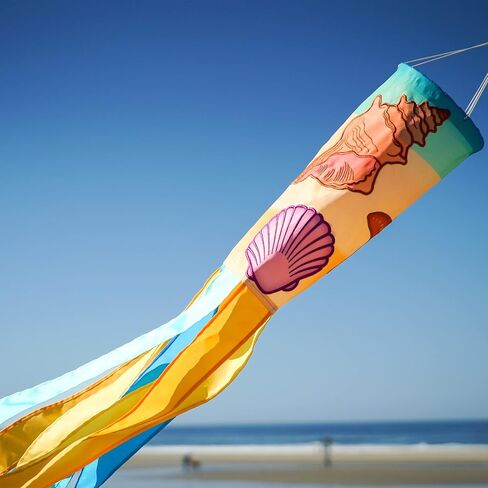في Breeze Seashell Windsock بحجم 40 بوصة ، Windsock الشاطئ الخارجي ، 5196 in Kuwait
