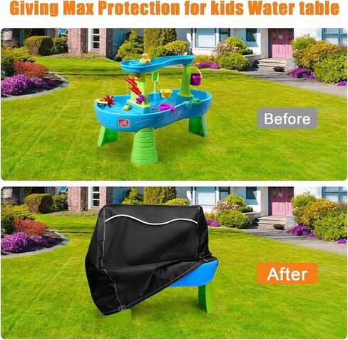 Kids Water Table Cover for Step 2 Rain Showers Splash Pond Water Table, Outdoor Waterproof Anti-UV Kids Water Play Table Cover (Pink) in Saudi Arabia