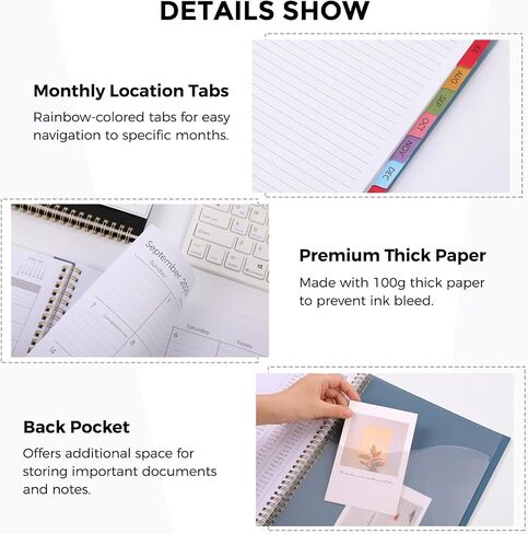 SKYDUE Appointment Book 2025-2026, Academic Hourly Planner from July 2025 - June 2026, 8.5" X 11" Weekly & Monthly Schedule Planner with 15-Minute Interval- Perfect for Daily Planning in Saudi Arabia